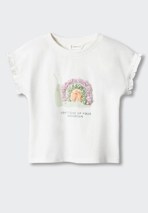 MANGO - T-Shirt caracol - off white
