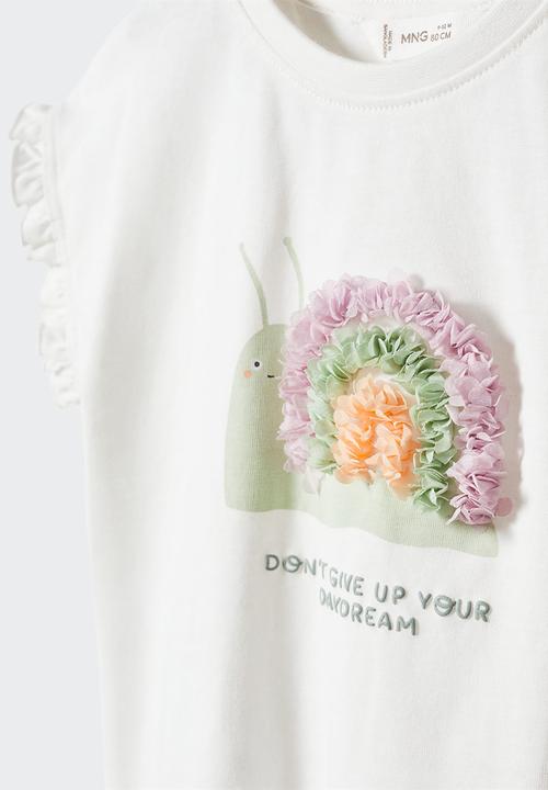 MANGO - T-Shirt caracol - off white