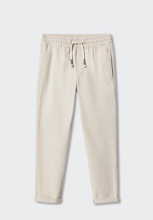 MANGO - Trousers franky4 - ice white