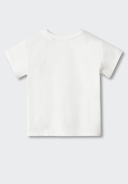 MANGO - T-shirt crochetb - off white