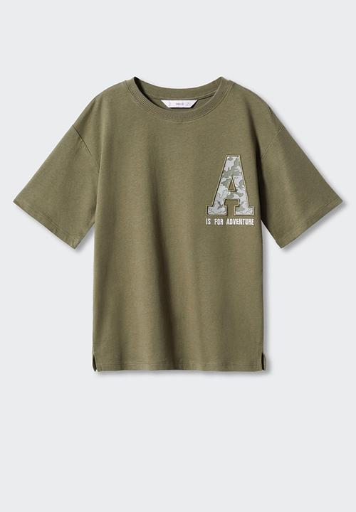 MANGO - T-Shirt camo - khaki