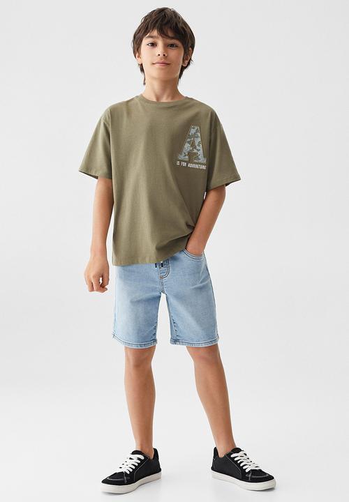 MANGO - T-Shirt camo - khaki
