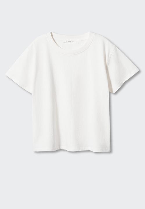 MANGO - T-Shirt basict - white