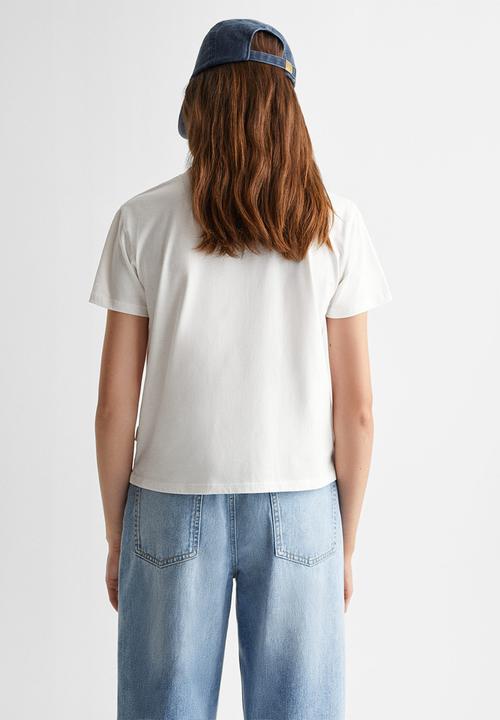 MANGO - T-Shirt basict - white
