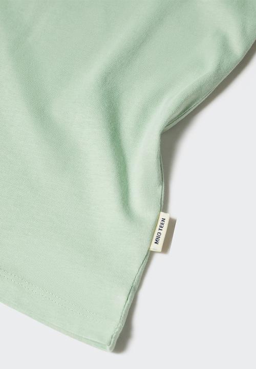 MANGO - T-Shirt basict - green
