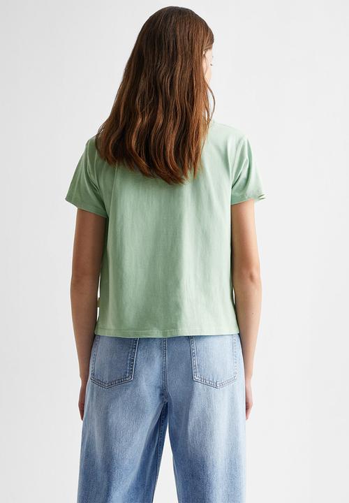 MANGO - T-Shirt basict - green
