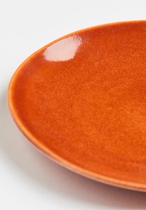 H&M - Small stoneware plate - orange