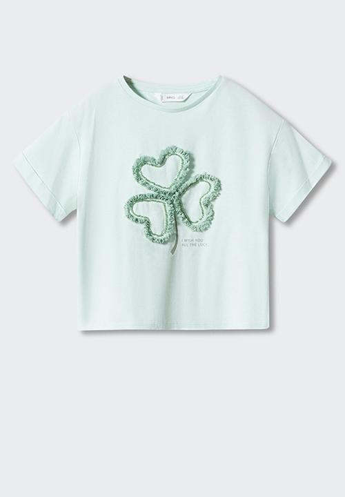 MANGO - T-shirt grow - green