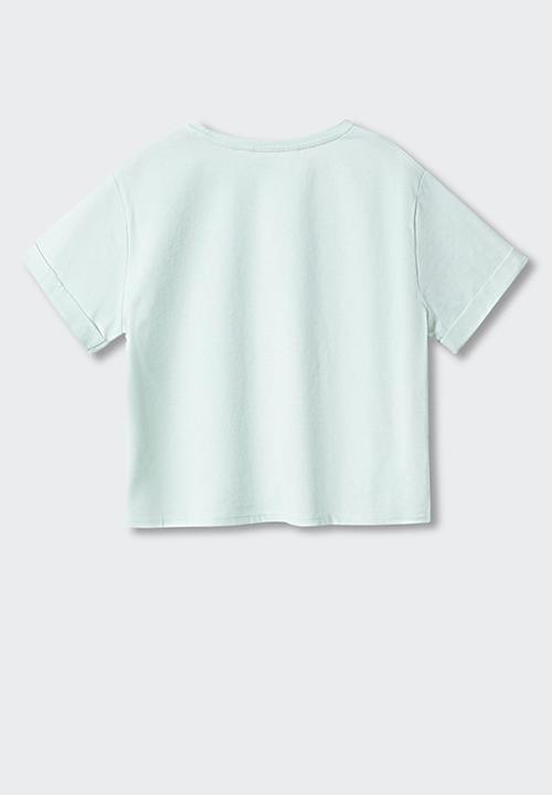 MANGO - T-shirt grow - green
