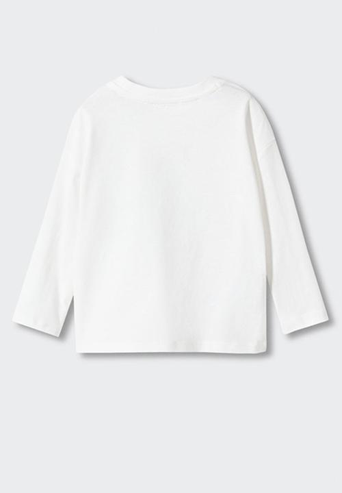 MANGO - T-Shirt Flap - Off White