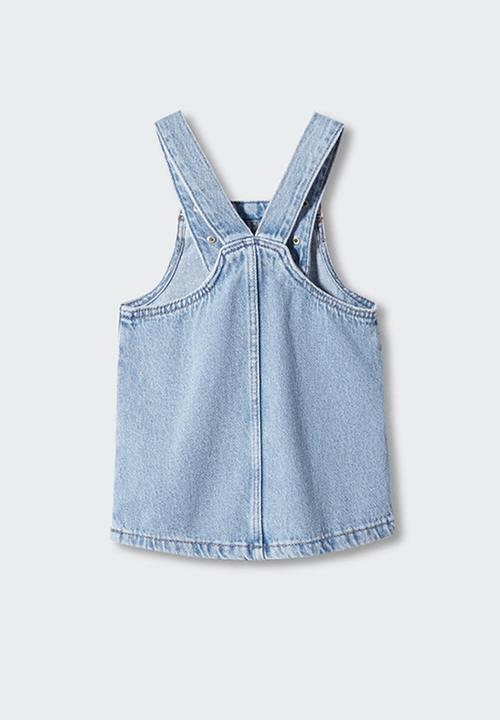 MANGO - Dungaree dress ruffi -