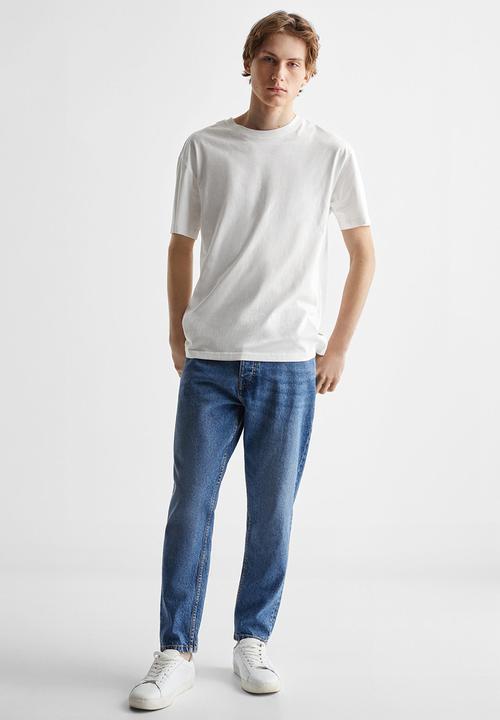 MANGO - Jeans tapered fit - medium blue 