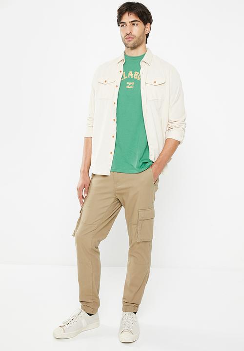 Billabong  - Arch wave short sleeve - washed olive