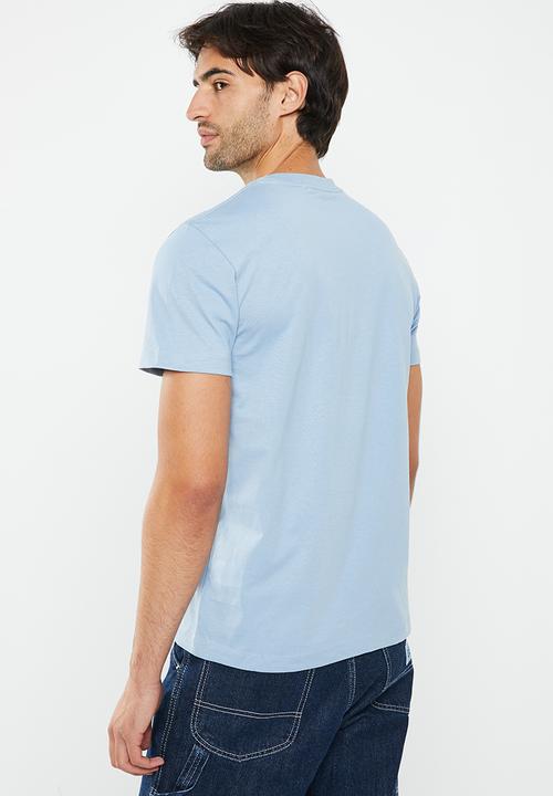 Calvin Klein - Glitched monologo tee - iceland blue