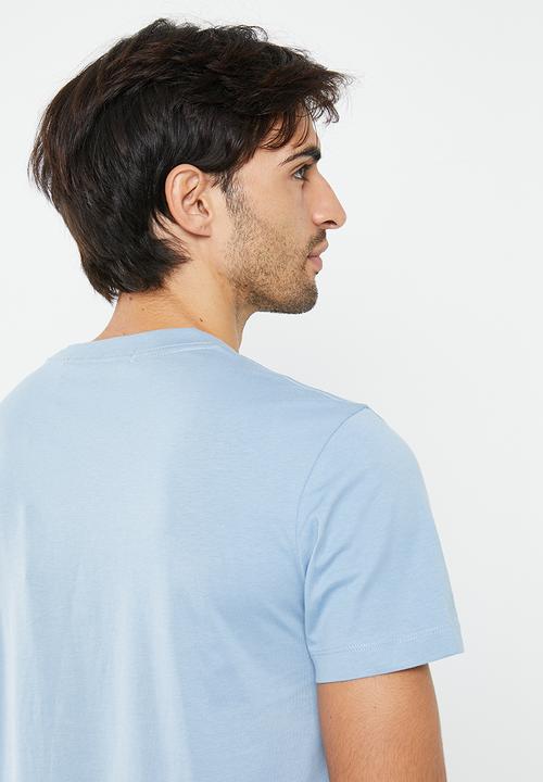 Calvin Klein - Glitched monologo tee - iceland blue
