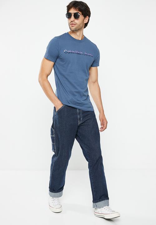 Calvin Klein - Mixed institutional tee - aegean sea