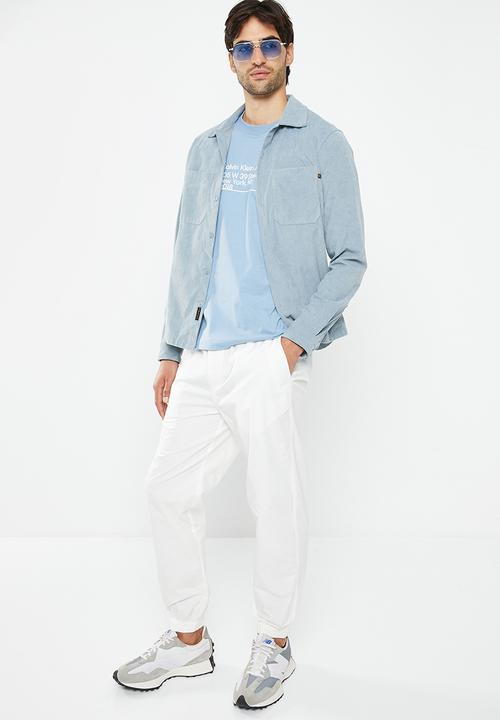 Calvin Klein - Ck address logo tee - iceland blue