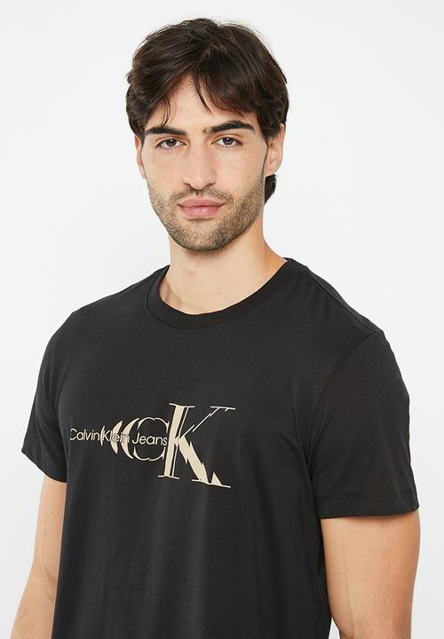 Calvin Klein - Glitched monologo tee - ck black