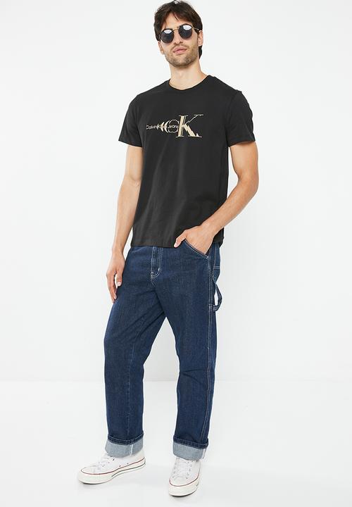 Calvin Klein - Glitched monologo tee - ck black