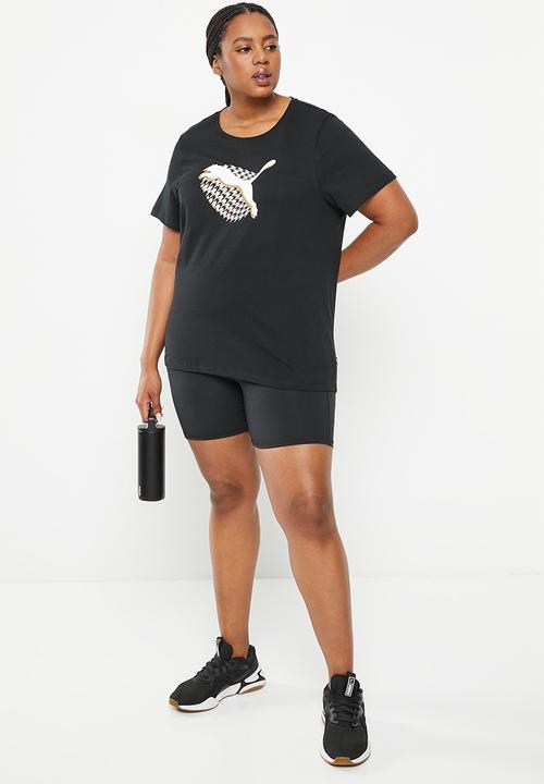 PUMA - Plus graphics houndstooth tee - puma black