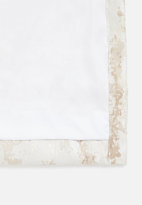 Design Collection - Victoria jacquard taped curtain - natural/taupe