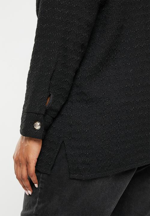 Me&B - Plus Boucle shacket - black