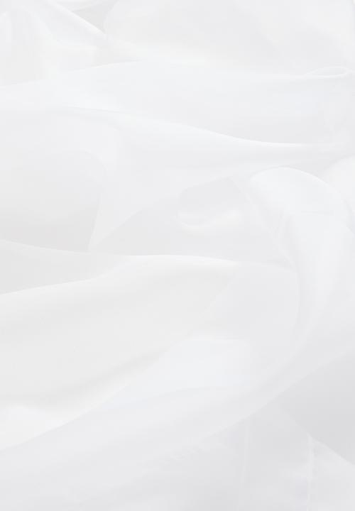 Design Collection - Plain voile taped curtain - white
