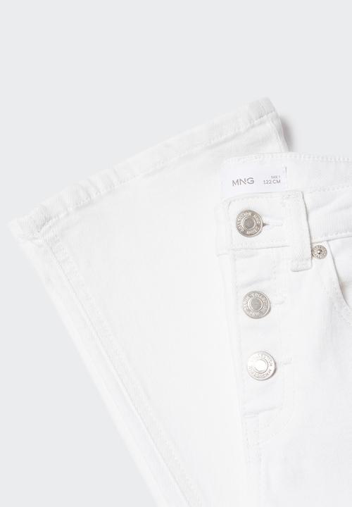 MANGO - Jeans flare - white