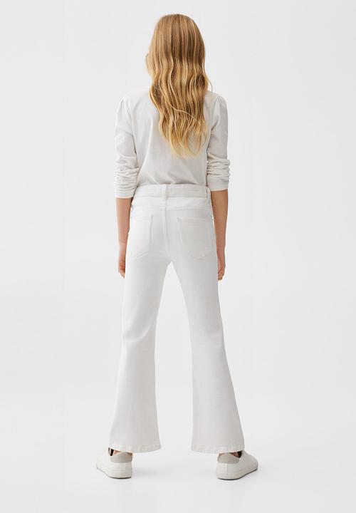 MANGO - Jeans flare - white