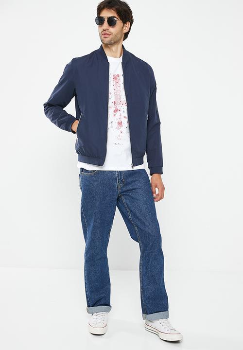 Ben Sherman - Floral flag tee shirt - white