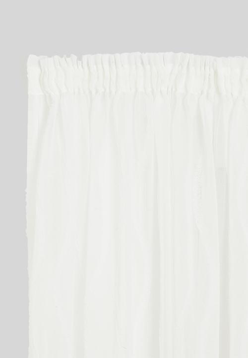 Design Collection - Wave sheer taped curtain - natural/white