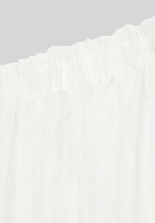 Design Collection - Wave sheer taped curtain - natural/white