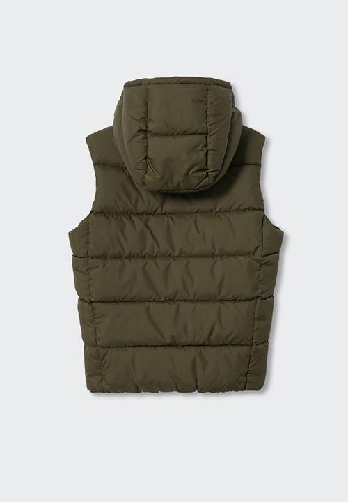 MANGO - Waistcoat amerv - khaki