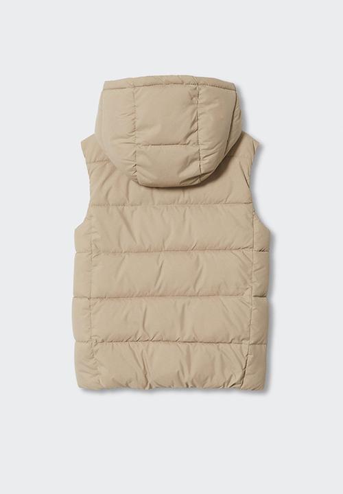 MANGO - Waistcoat amerv - beige