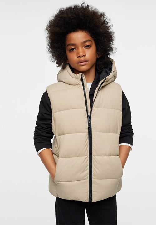 MANGO - Waistcoat amerv - beige
