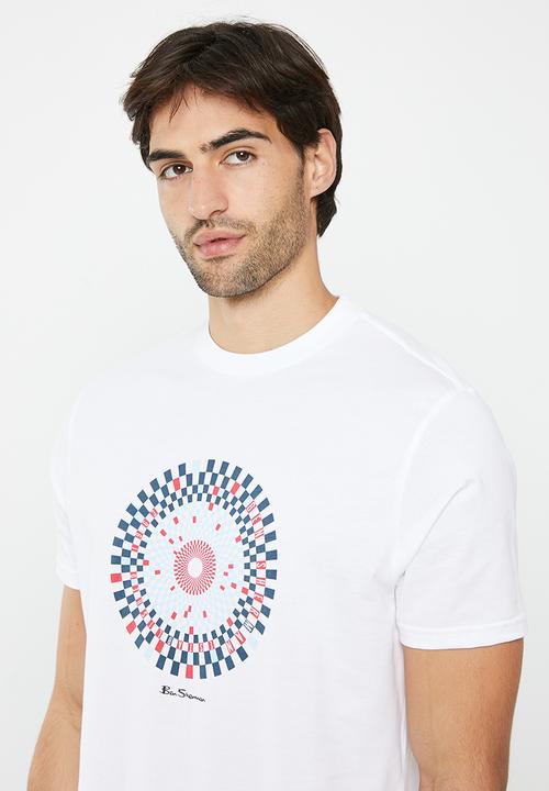 Ben Sherman - Ska check target tee shirt - white