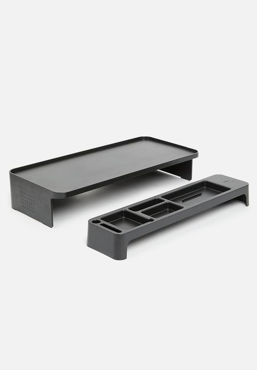Litem - Monitor stand & desk organiser stand - black