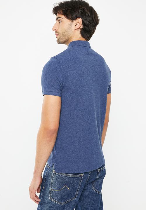Superdry. - Classic pique polo - bright blue marl 