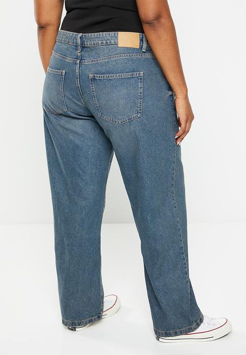 Cotton On - Plus low rise straight jean - logans blue