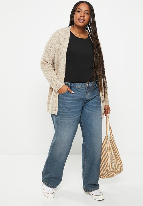 Cotton On - Plus low rise straight jean - logans blue