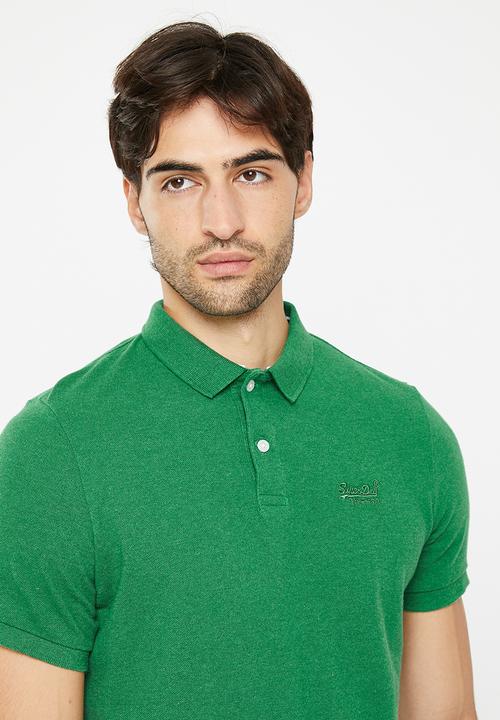 Superdry. - Classic pique polo - field green marl 
