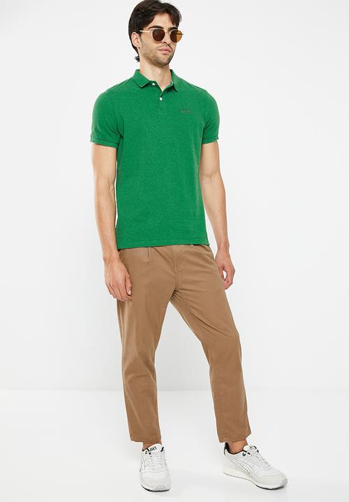 Superdry. - Classic pique polo - field green marl 
