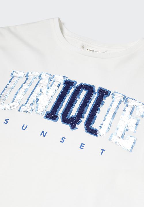 MANGO - T-shirt unique - off white