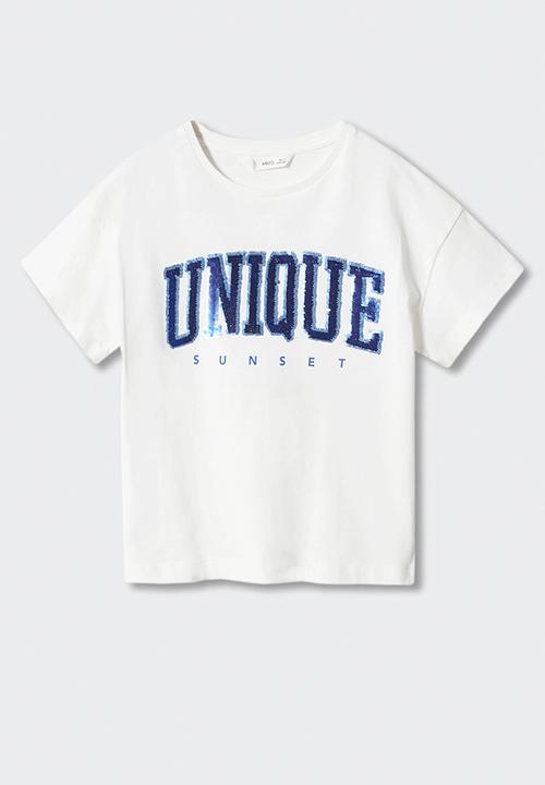 MANGO - T-shirt unique - off white