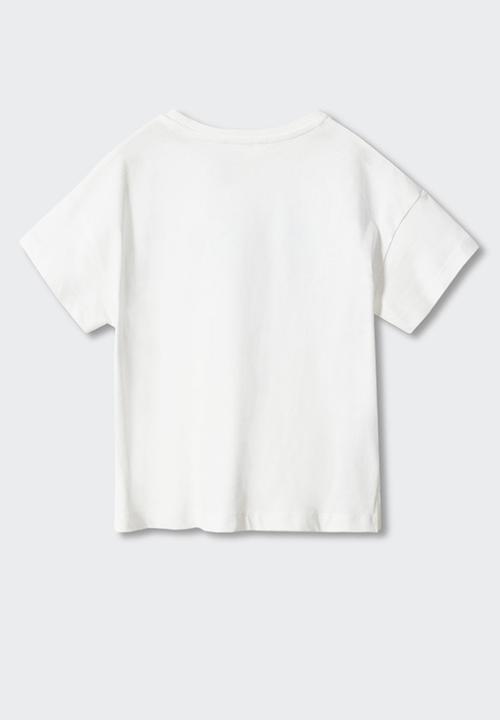 MANGO - T-shirt unique - off white