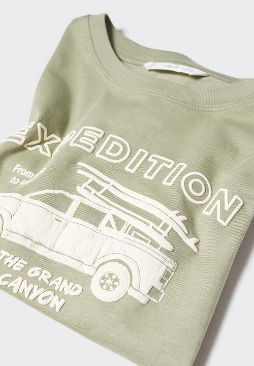 MANGO - T-shirt vacation - green