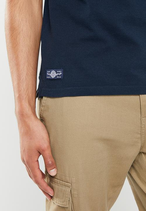 Superdry. - Vintage superstate polo - nautical navy & varsity red