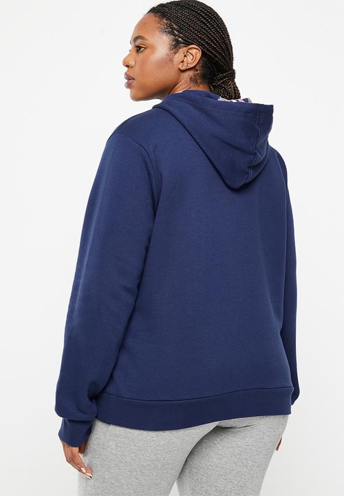 adidas Performance - Plus w blom g hoody - dark blue