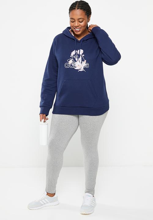 adidas Performance - Plus w blom g hoody - dark blue