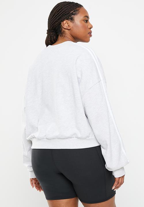 adidas Performance - Plus w 3s cr sweat - light grey heather